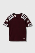 Дитяча футболка adidas Performance колір бордовий візерунок