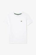 Lacoste t-shirt bawełniany dziecięcy kolor biały gładki TJ1122