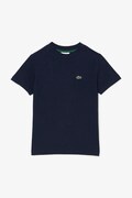 Lacoste t-shirt bawełniany dziecięcy kolor granatowy gładki TJ1122