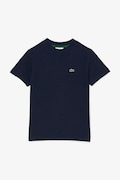 Lacoste t-shirt bawełniany dziecięcy kolor granatowy gładki TJ1122