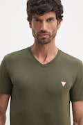 Футболка Guess чоловічий колір зелений однотонний