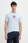Gant t-shirt bawełniany kolor niebieski z nadrukiem