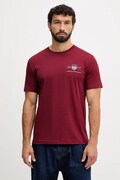 Gant t-shirt bawełniany kolor bordowy z aplikacją