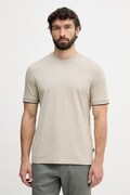 BOSS T-shirt basic męski bawełniany Thompson 04 beżowy 50501097