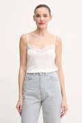 Morgan bluzka na ramiączkach damska z modalem BETINA biała gładka BETINA