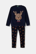 United Colors of Benetton pijama copii culoarea albastru marin, modelator, 3DFQ0P08N