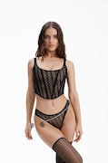 Brazílske nohavičky GOD SAVE QUEENS ALIZEE PANTIES čierna farba, GSQ-106-121