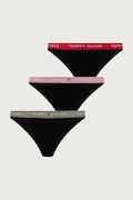 Tommy Hilfiger tanga dámské 3-pack černé UW0UW05530