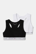 Otroški modrček Tommy Hilfiger 2-pack črna barva, UG0UG00748