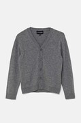 Дитячий кардиган з домішкою вовни Emporio Armani колір сірий легкий 8N4E78 4M16Z