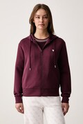 Guess bluza rozpinana damska OLYMPE bordowa V4YQ06 KCAY2