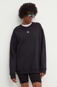 Bavlněná mikina adidas Originals Essential dámská, černá barva, hladká, IY9630