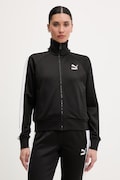 Puma μπλούζα με κουμπιά γυναικεία βαμβακεία Iconic T7 Track Jacket μαύρη 627994