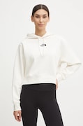 The North Face sweatshirt Essential Crop Hoodie women's beige color hooded smooth NF0A89EXQLI1