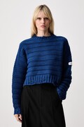 MM6 Maison Margiela sweter damski z wełną niebieski S52HL0031.M13040