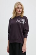 Бавовняна кофта MM6 Maison Margiela жіноча колір фіолетовий з принтом S62GU0132.M25004