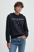 Mikina Tommy Hilfiger dámska, tmavomodrá farba, s kapucňou, s nášivkou, WW0WW43598