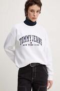 Pulover Tommy Jeans ženski, bela barva, DW0DW19824