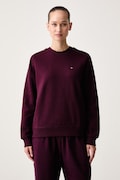 Tommy Jeans bluza damska z bawełną bordowa DW0DW19959