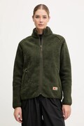 Dukserica od flisa Fjallraven Vardag Pile Fleece W boja: zelena, bez uzorka, F84789.662