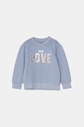 Guess bluza bawełniana dziecięca kolor niebieski z aplikacją K4BQ03 KAX73