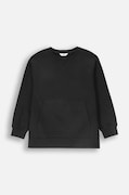 Coccodrillo bluza bawełniana dziecięca kolor czarny gładka EVERYDAY GIRL