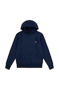 Levi's bluza dziecięca MINI BATWING HOODIE kolor granatowy z kapturem gładka 8EL452