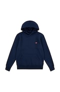 Дитяча кофта Levi's MINI BATWING HOODIE колір синій з капюшоном однотонна 9EL452