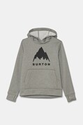 Burton bluza dziecięca OAK kolor szary z kapturem z nadrukiem 162181