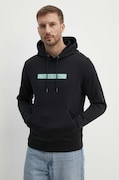 Бавовняна кофта Calvin Klein чоловіча колір чорний з капюшоном з аплікацією K10K113090