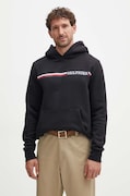 Tommy Hilfiger bluza męska kolor czarny z kapturem z nadrukiem MW0MW36737