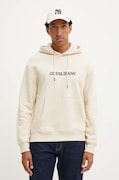 Кофта Guess Jeans чоловіча колір бежевий з капюшоном з аплікацією M4YQ23 K9V31