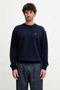 Bavlněná mikina United Colors of Benetton pánská, černá barva, hladká, 342ZU1093