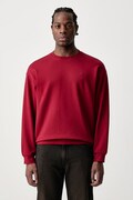 United Colors of Benetton felpa da uomo in cotone granata 342ZU1093