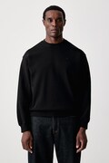 United Colors of Benetton felpa da uomo in cotone nero 342ZU1093