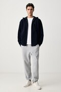 United Colors of Benetton bluza rozpinana męska bawełniana granatowa 342ZU500P