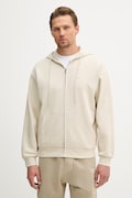 United Colors of Benetton суичър с цип мъжки от памук бежов 342ZU500P