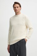 Barbour sweter wełniany męski kolor beżowy  MKN1605