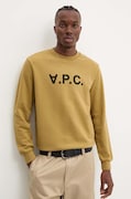 A.P.C. bluza bawełniana sweat standard grand vpc GOTS kolor żółty COHBN.M27907