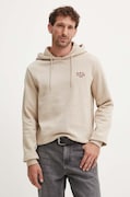 Кофта A.P.C. hoodie standard rue madame GOTS колір бежевий з капюшоном меланж COHBV.M27914