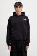 Mikina The North Face Raglan Redbox Hoodie pánska, čierna farba, s kapucňou, s potlačou, NF0A89F9KY41