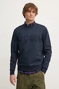 BOSS bluza bawełniana męska kolor granatowy z aplikacją 50524360