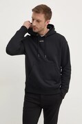 Кофта Calvin Klein чоловіча колір чорний з капюшоном з аплікацією K10K112871