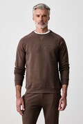 Guess bluza męska z bawełną brązowa Z4YQ16 K9V31