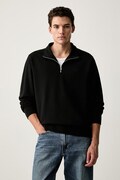 Levi's μπλούζα ανδρική βαμβακερή ORIGINAL HM 1/4 ZIP μαύρη A8606