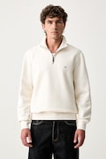 Tommy Hilfiger pulover moški z bombažem bež MW0MW37233