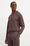 Кофта Calvin Klein Performance чоловіча колір коричневий з капюшоном однотонна 00GMF4W334