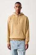 Tommy Jeans mikina s kapucí pánská s bavlnou béžová DM0DM20742