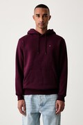 Tommy Jeans mikina s kapucí pánská s bavlnou burgundská DM0DM20742