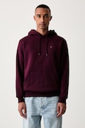 Tommy Jeans mikina s kapucí pánská s bavlnou burgundská DM0DM20742